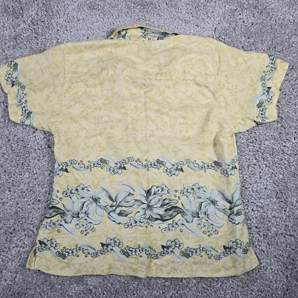 Tommy Bahama Women Silk Floral‎ Shirt Size Large Beach Resort Vacation Casual - Picture 10 of 11